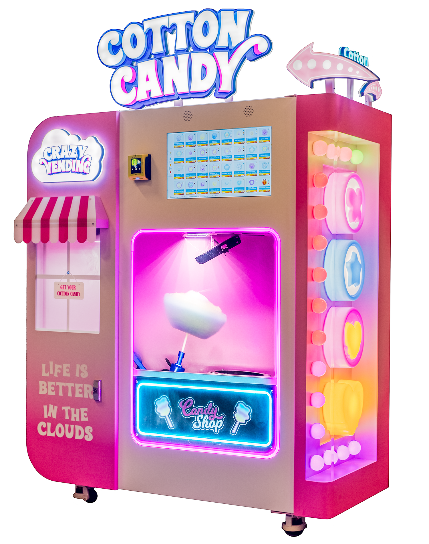 Automatische Suikerspin machine Crazy Vending machines Nederland