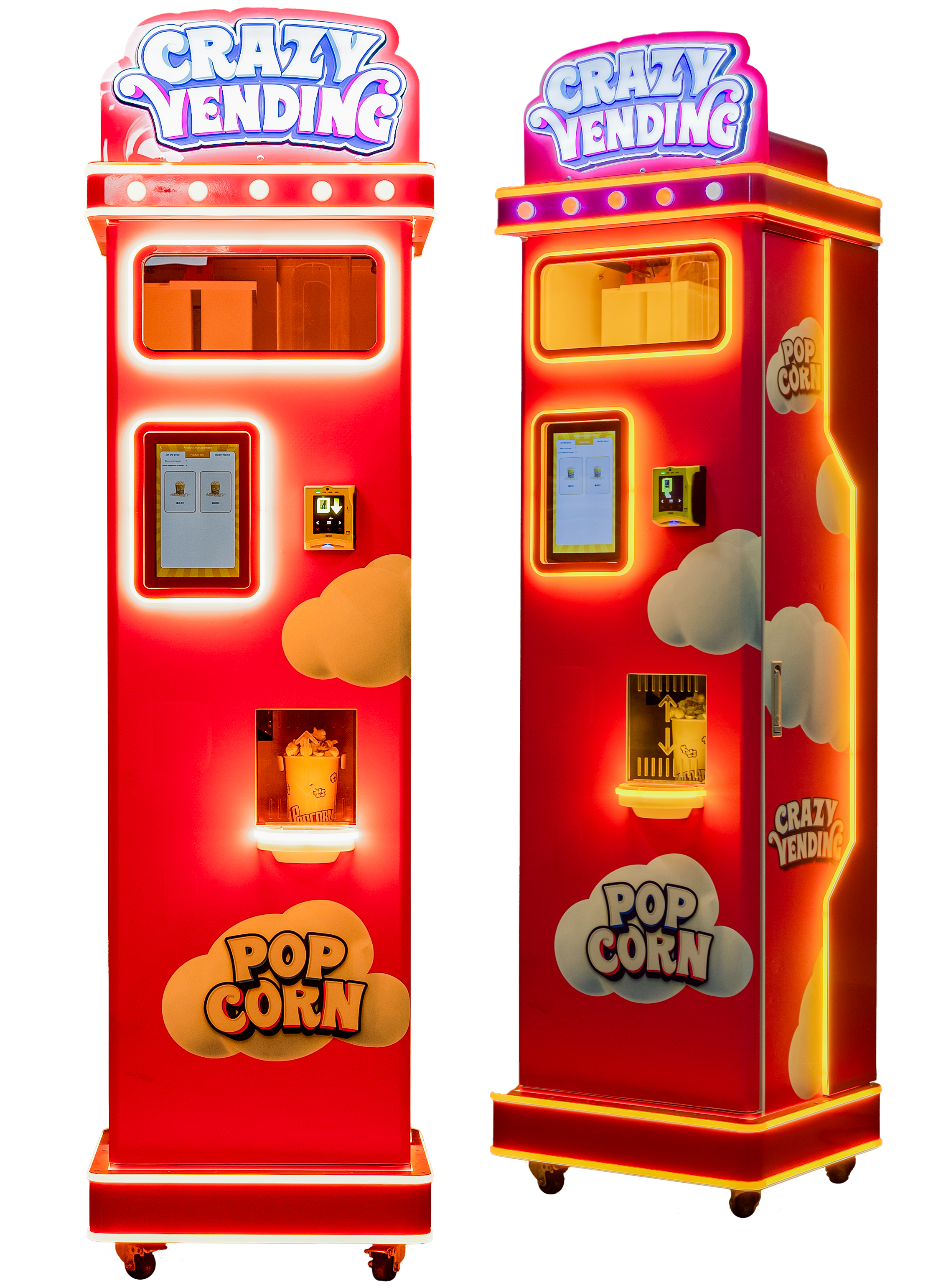 Automatische popcorn machine automaat Crazy Vending Valkenswaard Nederland